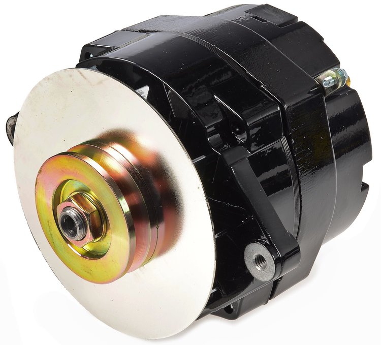 1-Wire GM Alternator 100 amps V-Belt Pulley [Black Finish]