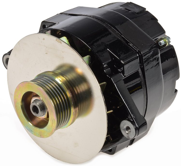 1-Wire GM Alternator 100 amps Serpentine Pulley [Black Finish]