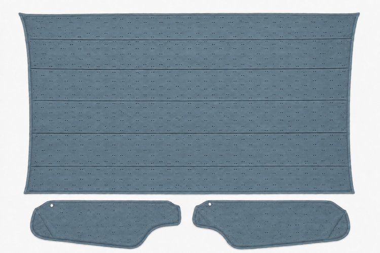 Headliner w/Sun Visors for 1970 Chevy Camaro, Pontiac Firebird w/Deluxe Int. [Premier Perforated Grain Light Blue Vinyl]