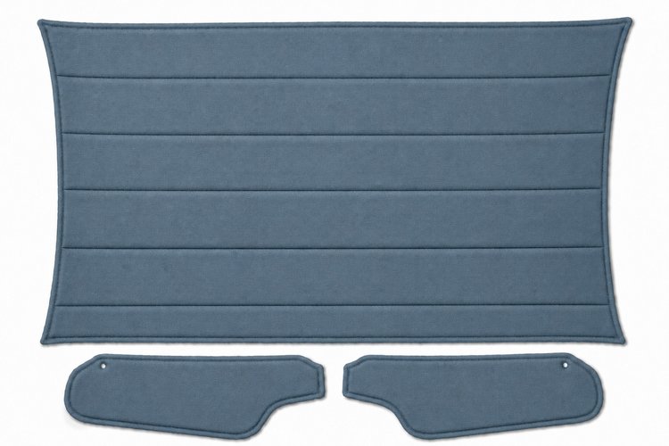 Headliner w/Sun Visors for 1970 Chevy Camaro, Pontiac Firebird w/Standard Int. [Premier Non-Perforated Grain Light Blue Vinyl]