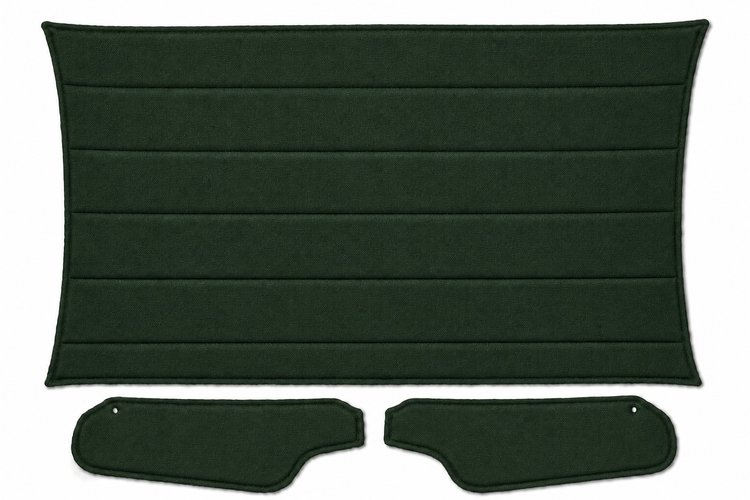 Headliner w/Sun Visors for 1970 Chevy Camaro, Pontiac Firebird w/Standard Int. [Premier Non-Perforated Grain Dark Green Vinyl]