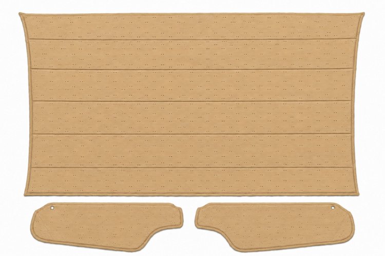Headliner w/Sun Visors for 1971-1973 Chevy Camaro, Pontiac Firebird w/Deluxe Int. [Premier Perforated Grain Sandalwood Vinyl]