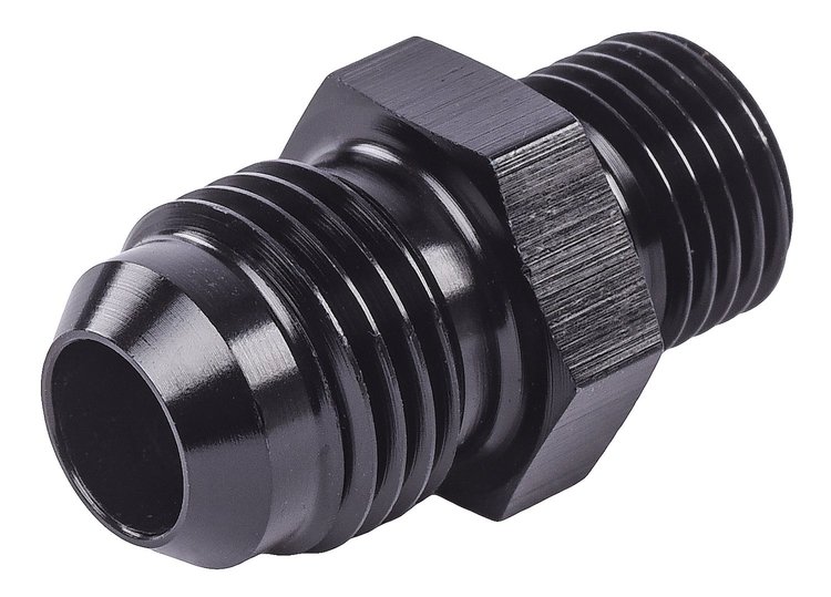 AN to Metric Adapter Fitting [-6 AN Male to 12 mm x 1.25 Male, Black]
