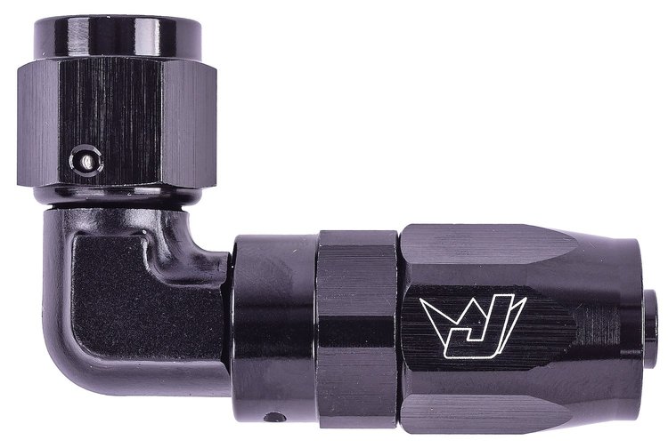 AN 90-Degree Forged Swivel Hose End [-6 AN Female to -6 AN Hose]