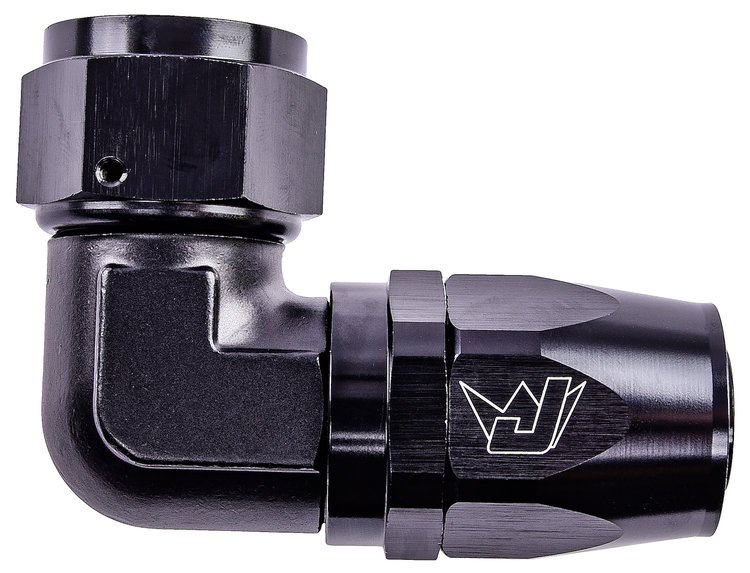 AN 90-Degree Forged Swivel Hose End [-16 AN Female to -16 AN Hose]