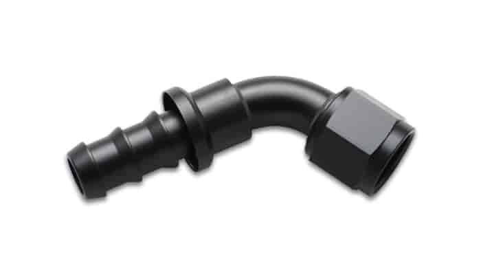 AN 60-Degree Push-Loc Hose End [-6 AN Female Swivel to Push-Loc Hose, Black]