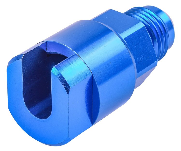 AN to Fuel Injection Threaded Adapter Fitting [-6 AN Male to 5/16 in. Hard Line, Blue]