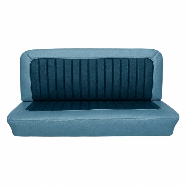 Bench Seat Upholstery for Select 1965-1966 Chevrolet/GMC Trucks, Panel, Suburban w/Vertical Pleats [2-Tone Blue]