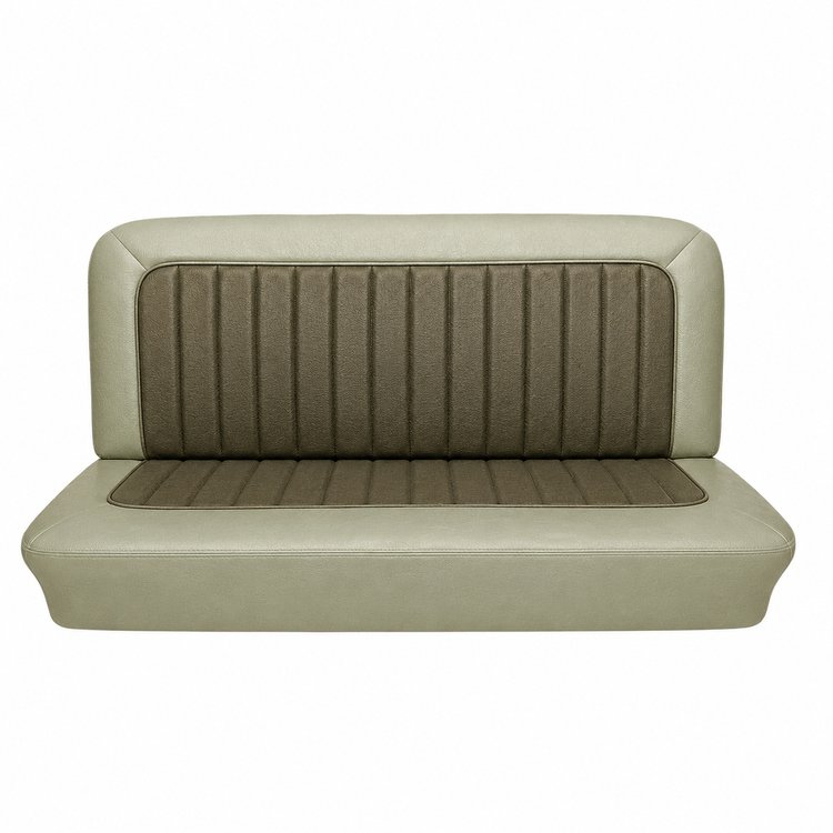 Bench Seat Upholstery for Select 1965-1966 Chevrolet/GMC Trucks, Panel, Suburban w/Vertical Pleats [2-Tone Fawn]