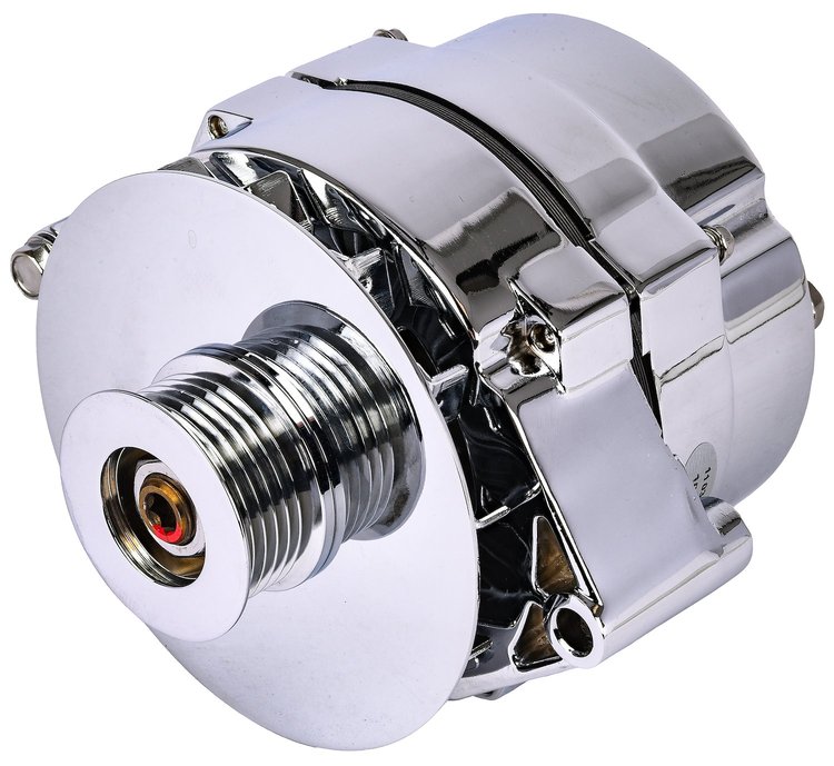 1-Wire GM Alternator 140 AMP Output Serpentine Belt Pulley [Chrome Plated Finish]