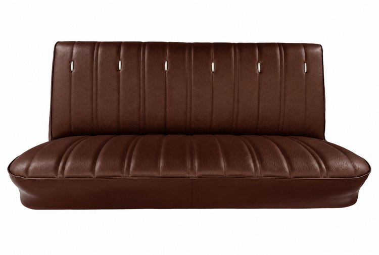 Bench Seat Upholstery for 1973-1980 Chevrolet/GMC Trucks, w/Accents & Vertical Pleats [Brown]
