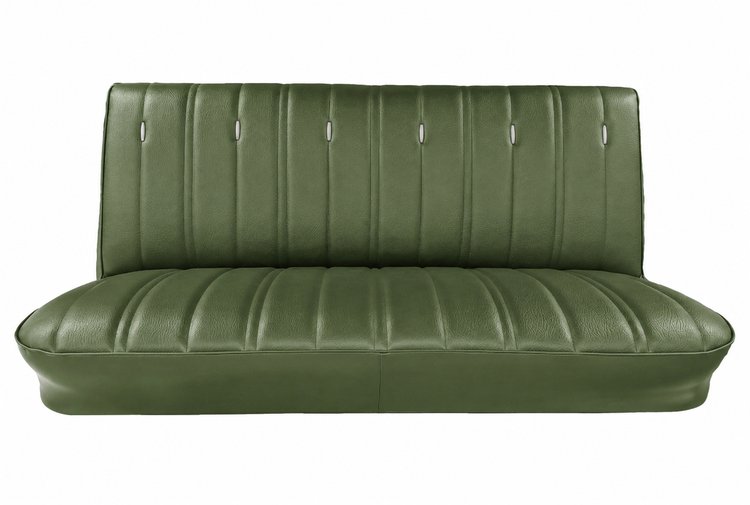 Bench Seat Upholstery for 1973-1980 Chevrolet/GMC Trucks, w/Accents & Vertical Pleats [Green]