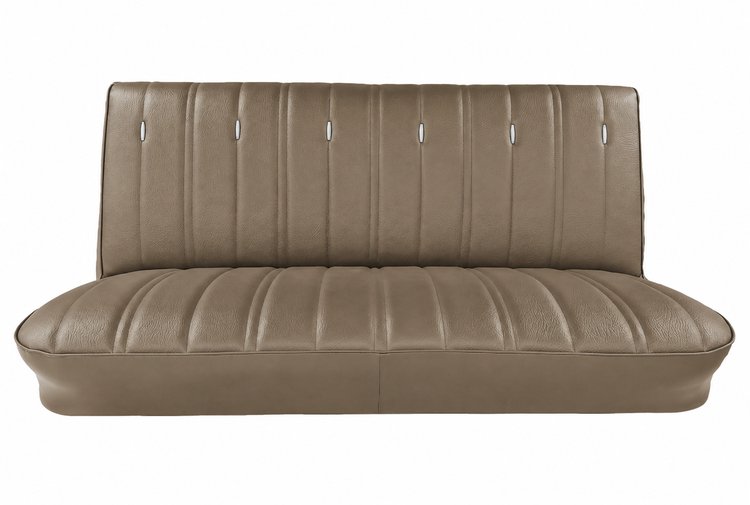 Bench Seat Upholstery for 1973-1980 Chevrolet/GMC Trucks, w/Accents & Vertical Pleats [Beige]