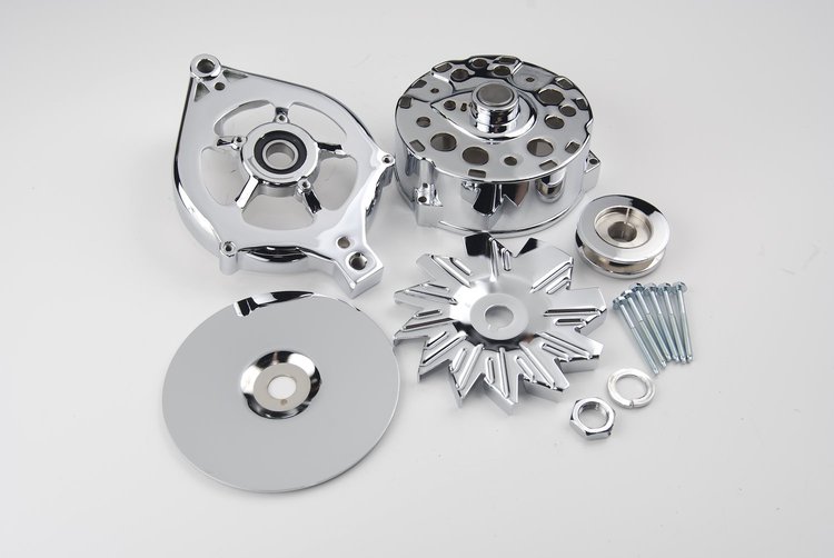 Ford 1961-85 Small Case, Chrome Alternator Case Kit Made in the USA