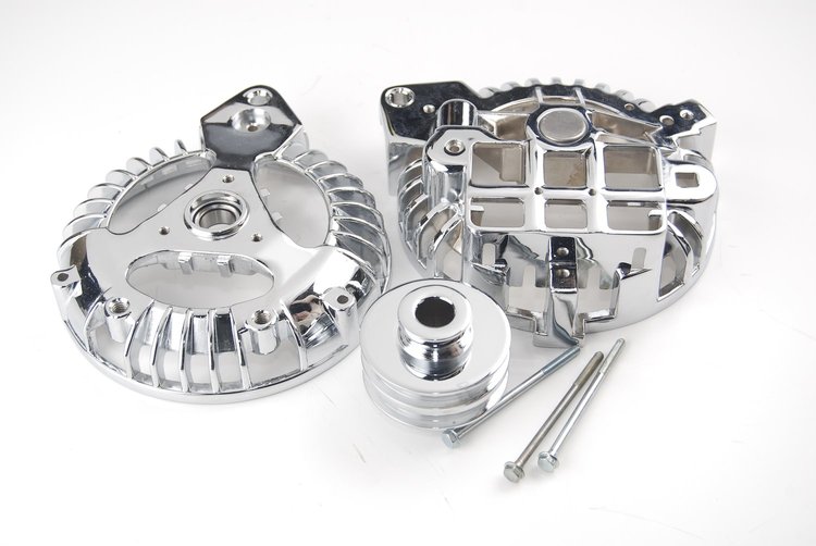 Chrysler 1961-85 Small Case Square Back, Chrome Alternator Case Kit