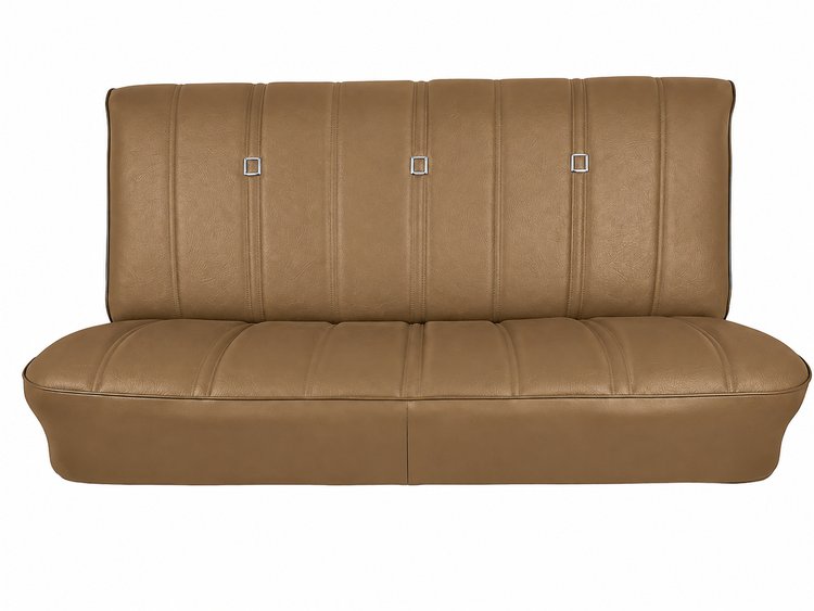Bench Seat Upholstery for 1973-1980 Chevrolet/GMC Trucks, w/Square Accents & Vertical Pleats [Beige]