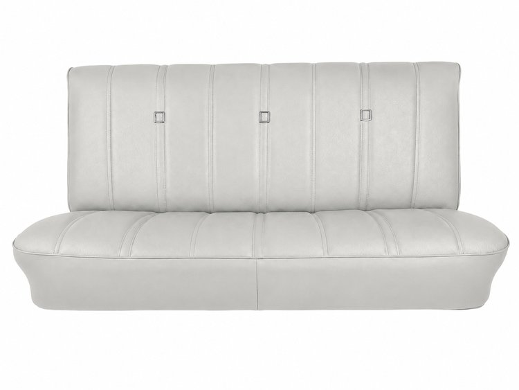 Bench Seat Upholstery for 1973-1980 Chevrolet/GMC Trucks, w/Square Accents & Vertical Pleats [White]