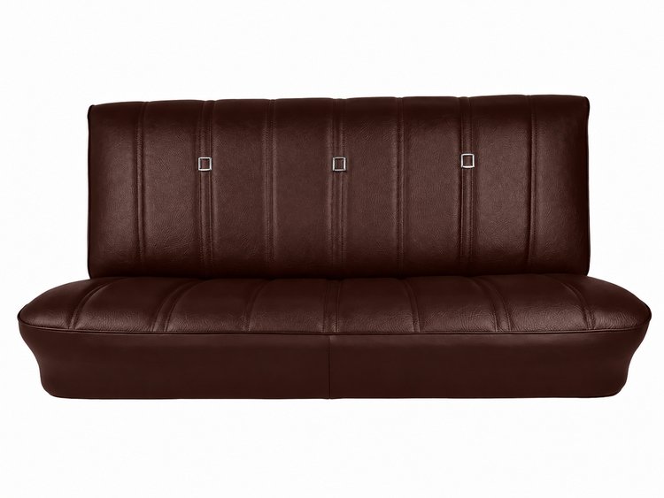 Bench Seat Upholstery for 1973-1980 Chevrolet/GMC Trucks, w/Square Accents & Vertical Pleats [Maroon]