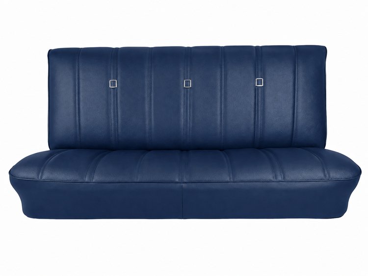 Bench Seat Upholstery for 1973-1980 Chevrolet/GMC Trucks, w/Square Accents & Vertical Pleats [Blue]
