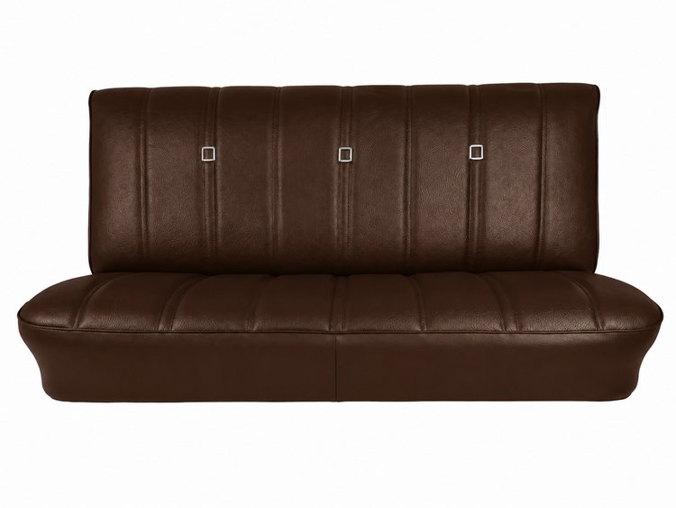 Bench Seat Upholstery for 1973-1980 Chevrolet/GMC Trucks, w/Square Accents & Vertical Pleats [Brown]