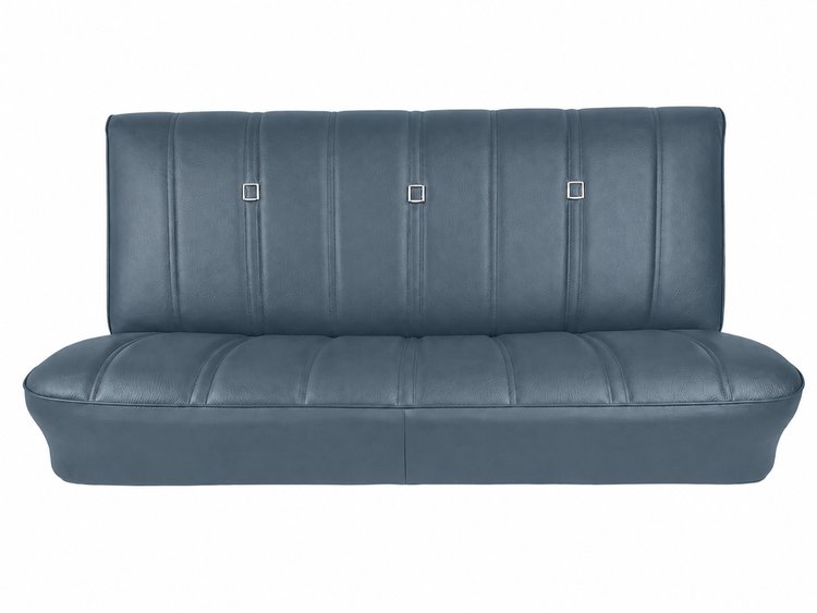 Bench Seat Upholstery for 1973-1980 Chevrolet/GMC Trucks, w/Square Accents & Vertical Pleats [Light Blue]