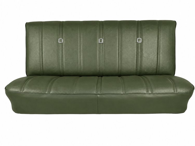 Bench Seat Upholstery for 1973-1980 Chevrolet/GMC Trucks, w/Square Accents & Vertical Pleats [Green]