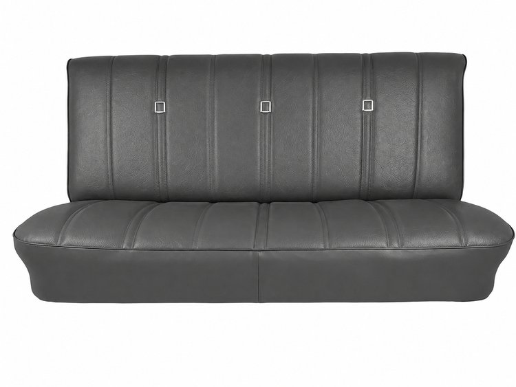 Bench Seat Upholstery for 1973-1980 Chevrolet/GMC Trucks, w/Square Accents & Vertical Pleats [Gray]