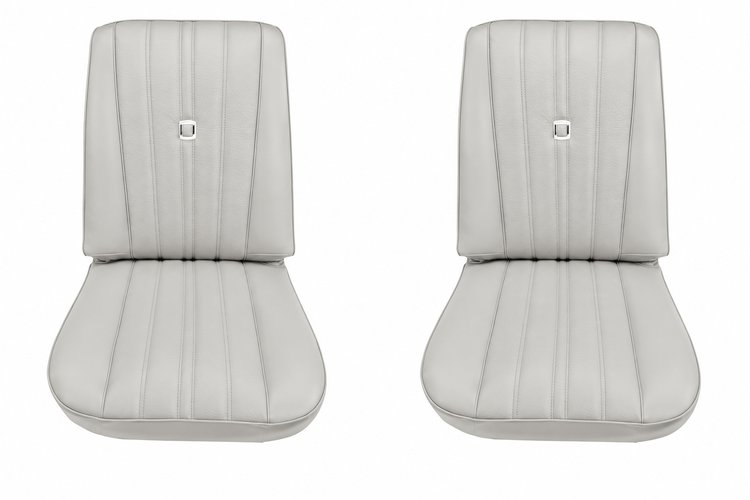 Bucket Seat Upholstery for 1973-1980 Chevrolet/GMC Trucks, K5 Blazer, Jimmy, w/Square Accent & Vertical Pleats [White]