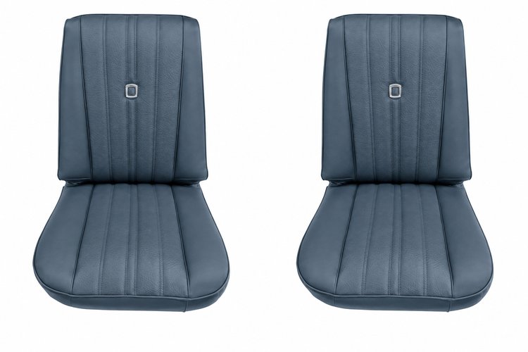 Bucket Seat Upholstery for 1973-1980 Chevrolet/GMC Trucks, K5 Blazer, Jimmy, w/Square Accent & Vertical Pleats [Blue]