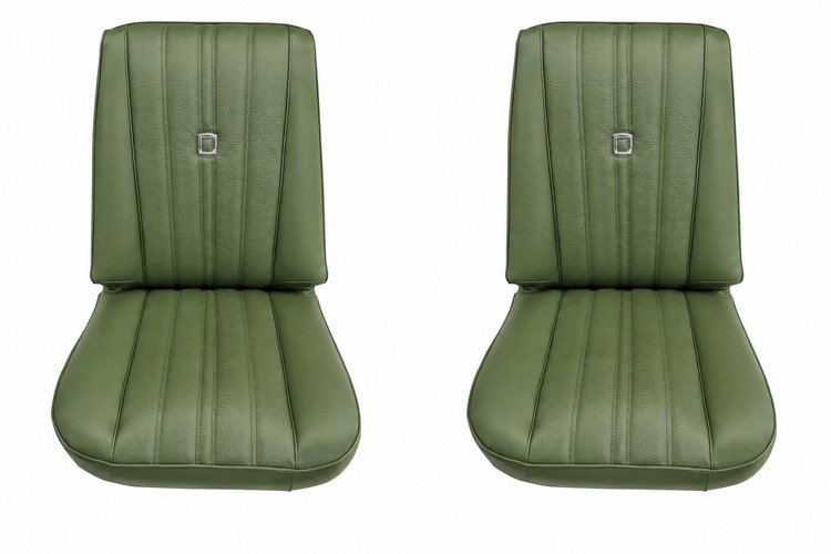 Bucket Seat Upholstery for 1973-1980 Chevrolet/GMC Trucks, K5 Blazer, Jimmy, w/Square Accent & Vertical Pleats [Green]