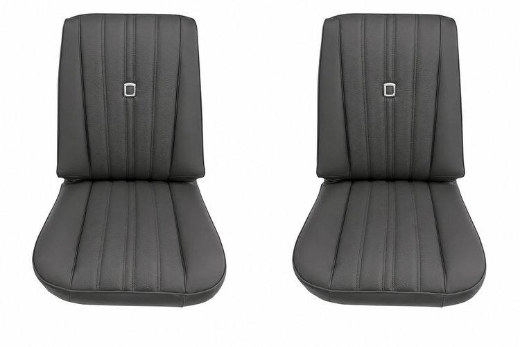 Bucket Seat Upholstery for 1973-1980 Chevrolet/GMC Trucks, K5 Blazer, Jimmy, w/Square Accent & Vertical Pleats [Gray]