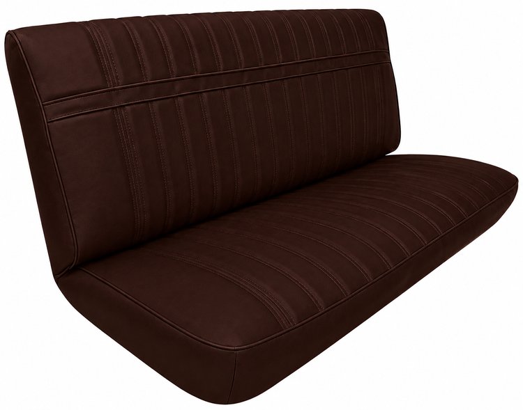 Bench Seat Upholstery for 1973-1980 Chevrolet/GMC Trucks, w/Horizontal Insert & Vertical Pleats [Maroon]