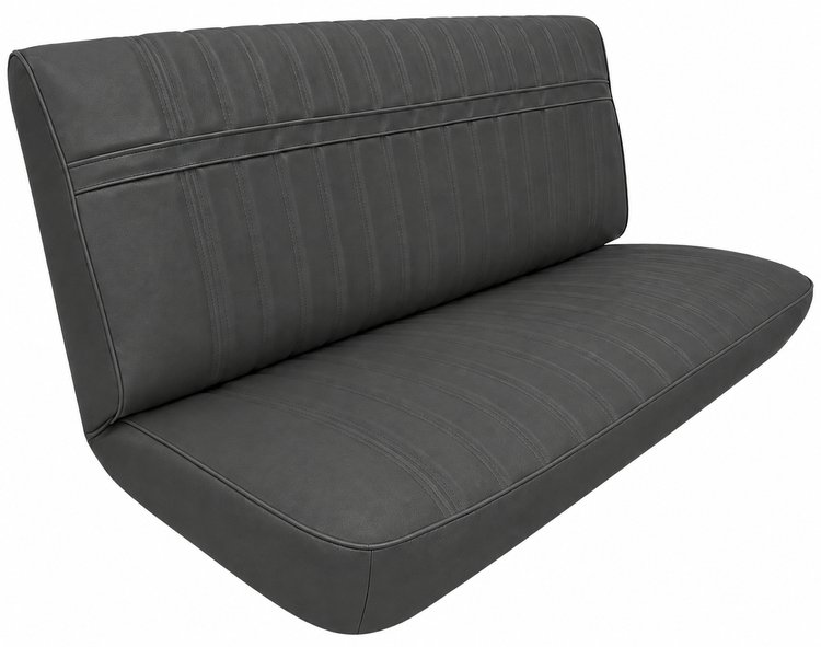 Bench Seat Upholstery for 1973-1980 Chevrolet/GMC Trucks, w/Horizontal Insert & Vertical Pleats [Gray]