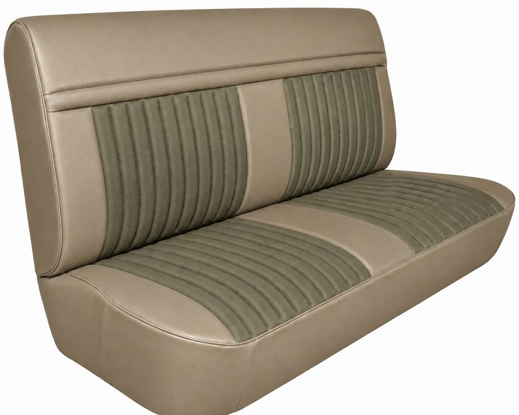 Bench Seat Upholstery for 1981-1987 Chevrolet/GMC Trucks, w/Center Insert & Vertical Pleats [Gold]