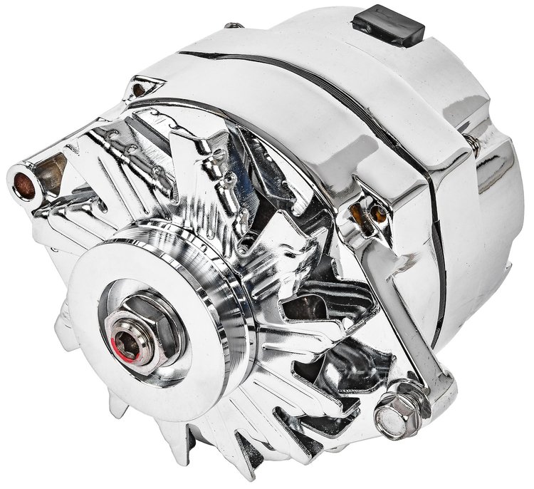 1-Wire GM Alternator 140 AMP Output V-Belt Pulley [Chrome Plated Finish]