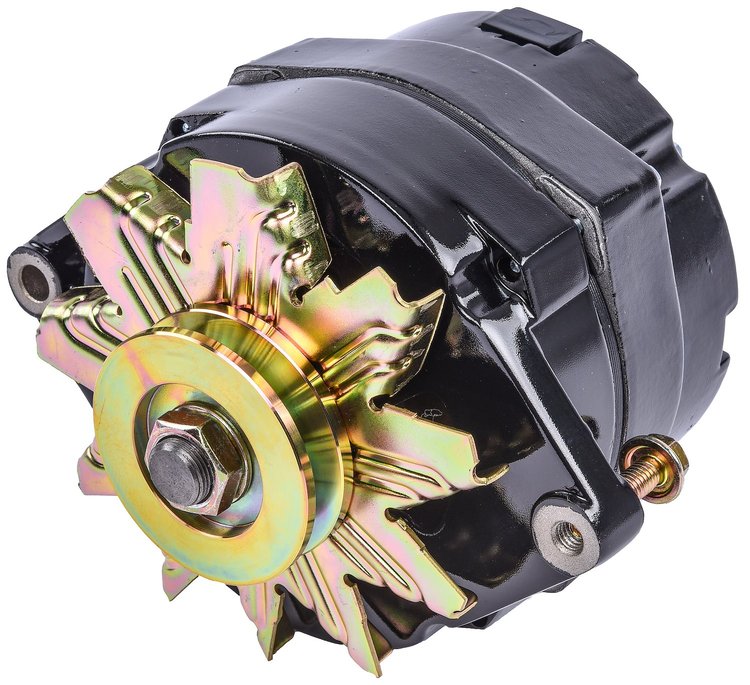 1-Wire GM Alternator 100 AMP Output V-Belt Pulley [Black Finish]