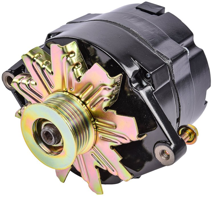 1-Wire GM Alternator 100 AMP Output Serpentine Pulley [Black Finish]