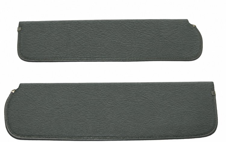 Sun Visors for 1963-1969 Dodge D100, D200, D300, W100, W200, W300 Trucks, w/o Mirrors [Charcoal Madrid Grain Vinyl]