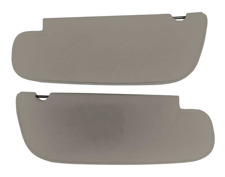 Sun Visors for 1994-2002 Dodge Ram 1500, 2500, 3500 Trucks, w/o Passenger Side Mirror [Ox Gray Foam-Backed Cloth]