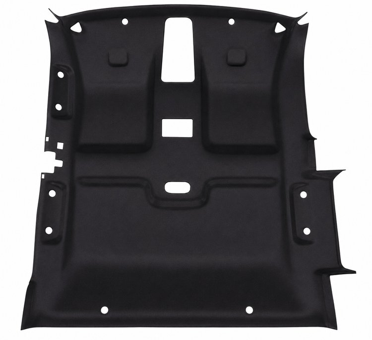 ABS Plastic Headliner for 1999-2006 Chevrolet, GMC 3-Door Extended Cab Trucks [Foambacked Cloth, Black]