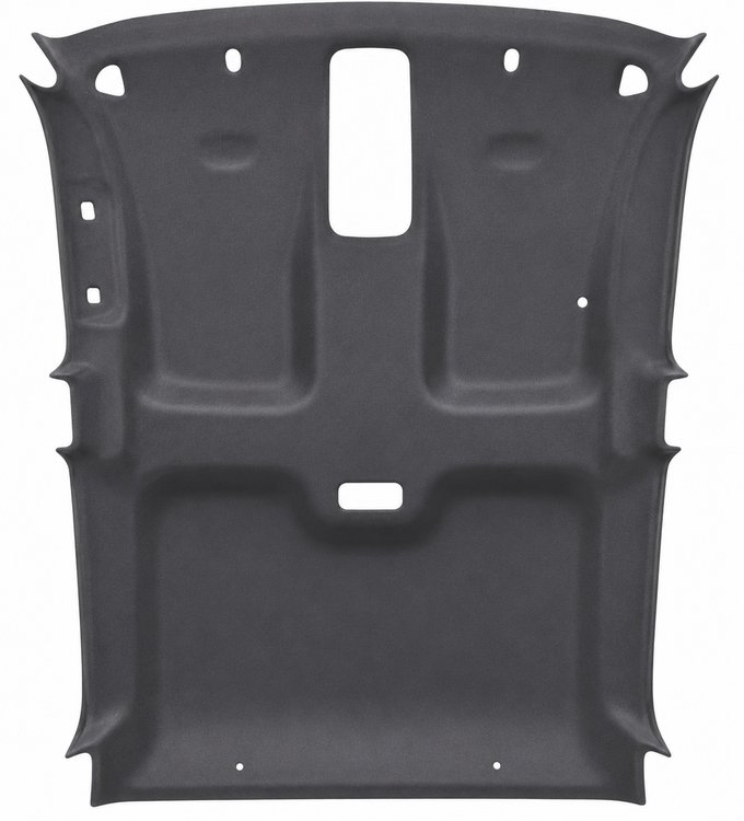 ABS Plastic Headliner for 1999-2006 Chevrolet, GMC 4-Door Crew Cab Trucks [Foambacked Cloth, Very Dark Grey]