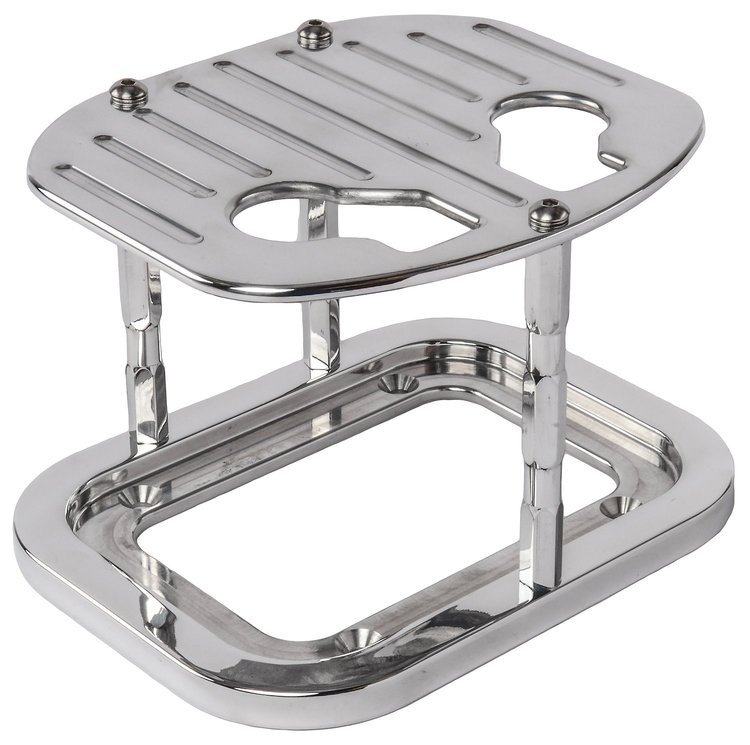 Billet Aluminum Battery Mount for Optima [Polished Ball Mill Finish]