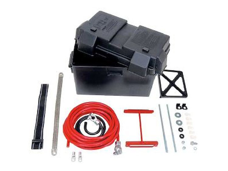Automotive/Marine Type Battery Relocation Kit Black Includes: