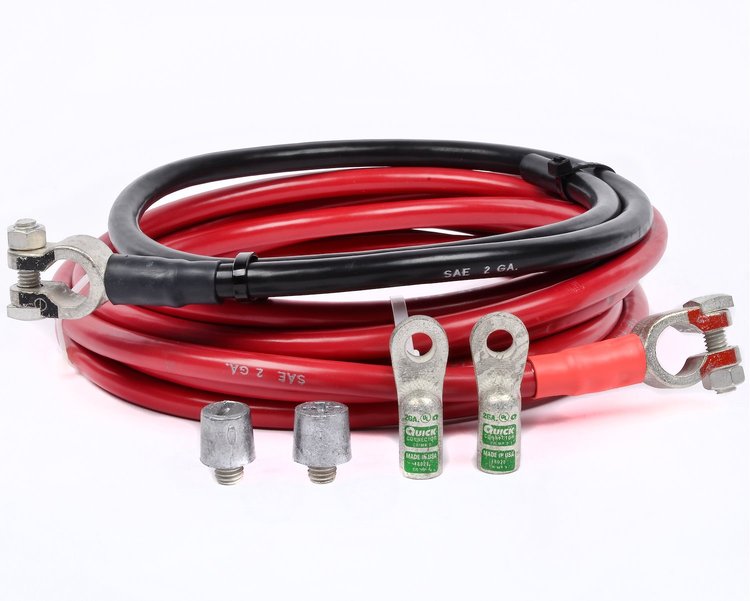 Remote Battery Cable Kit Positive: 2 Gauge x 15" Long