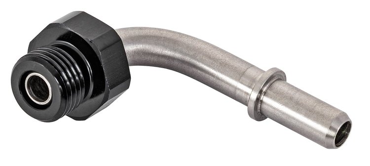 Fuel Rail Quick Connect Adapter Fitting [-6 AN Male O-Ring to 5/16 in. 90 Degree Tube ]