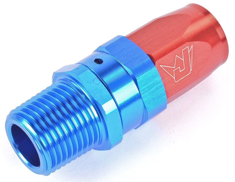 Straight Max Flow Hose End -08AN x 1/2" NPTM