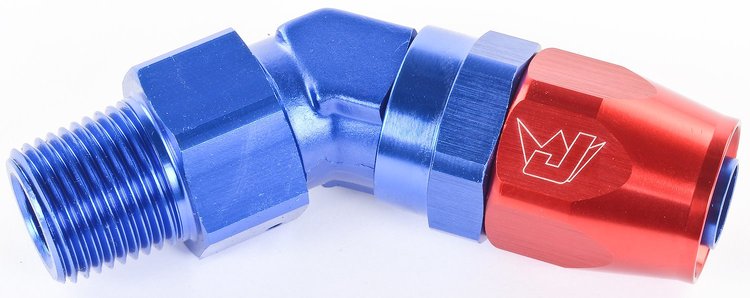 45° Max Flow Hose End -10AN x 1/2" NPTM