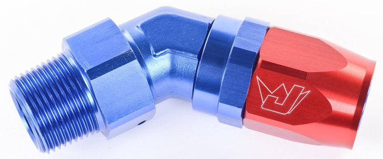 45° Max Flow Hose End -12AN x 3/4" NPTM