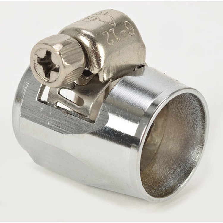 Chrome Hose Finisher -6AN (3/8" ID Hose)