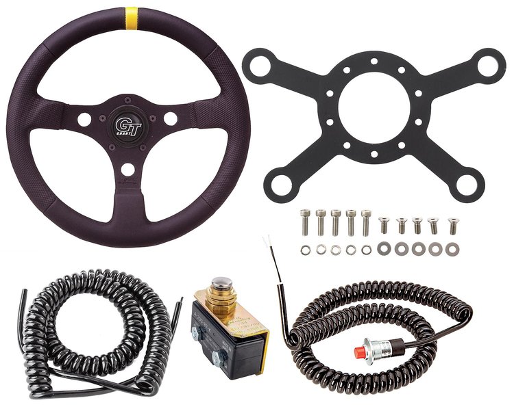 Steering Wheel, Button Bracket & Switch Kit Quad Switch